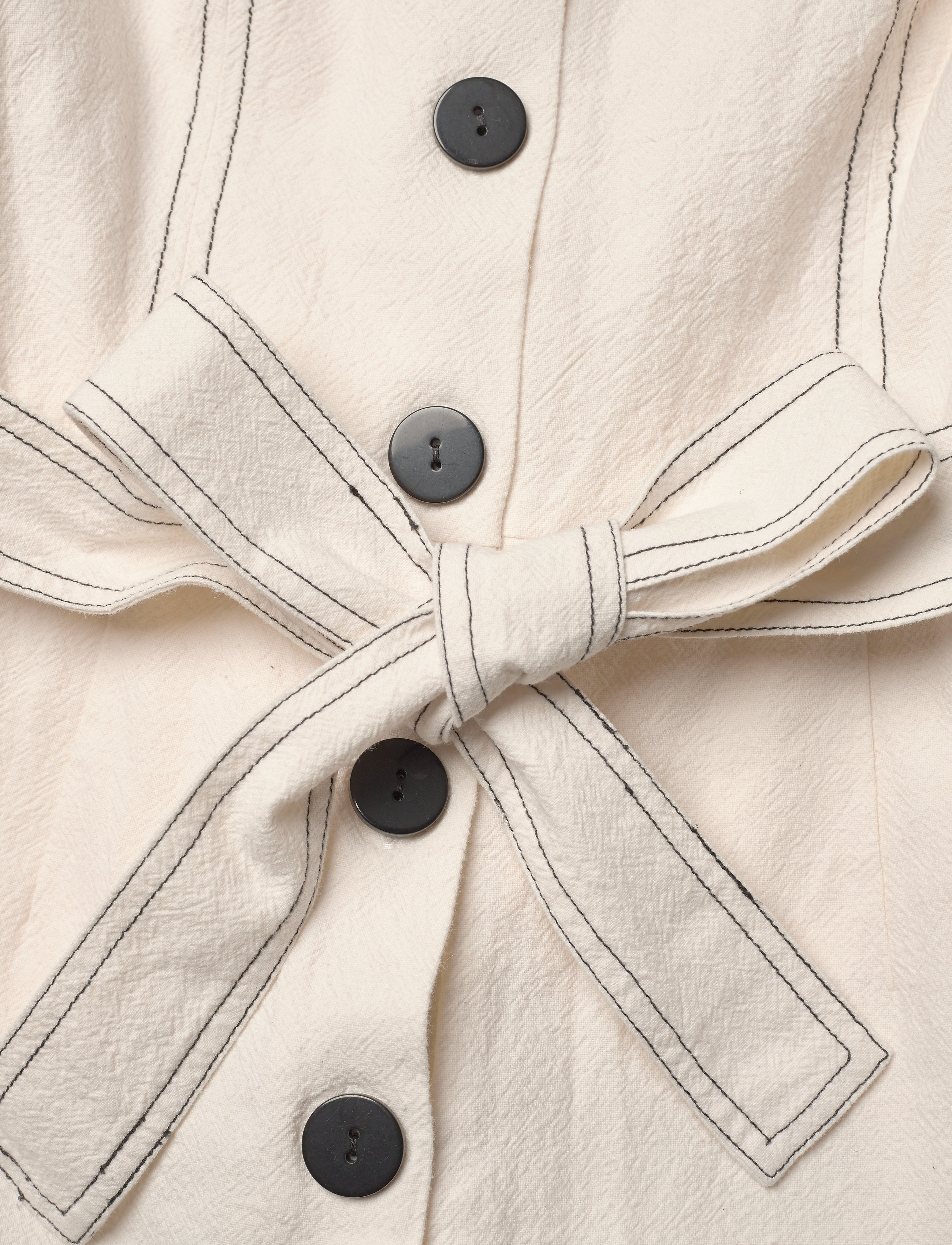 DESIGNERS, REMIX - Button-detailed jumpsuit with square neckline - cream - 3