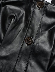 DESIGNERS, REMIX - Button detailed leather free leather dress - korte kjoler - black - 2