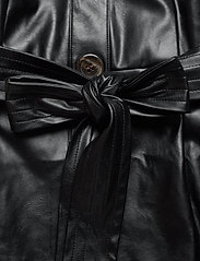 DESIGNERS, REMIX - Button detailed leather free leather dress - korta klänningar - black - 3