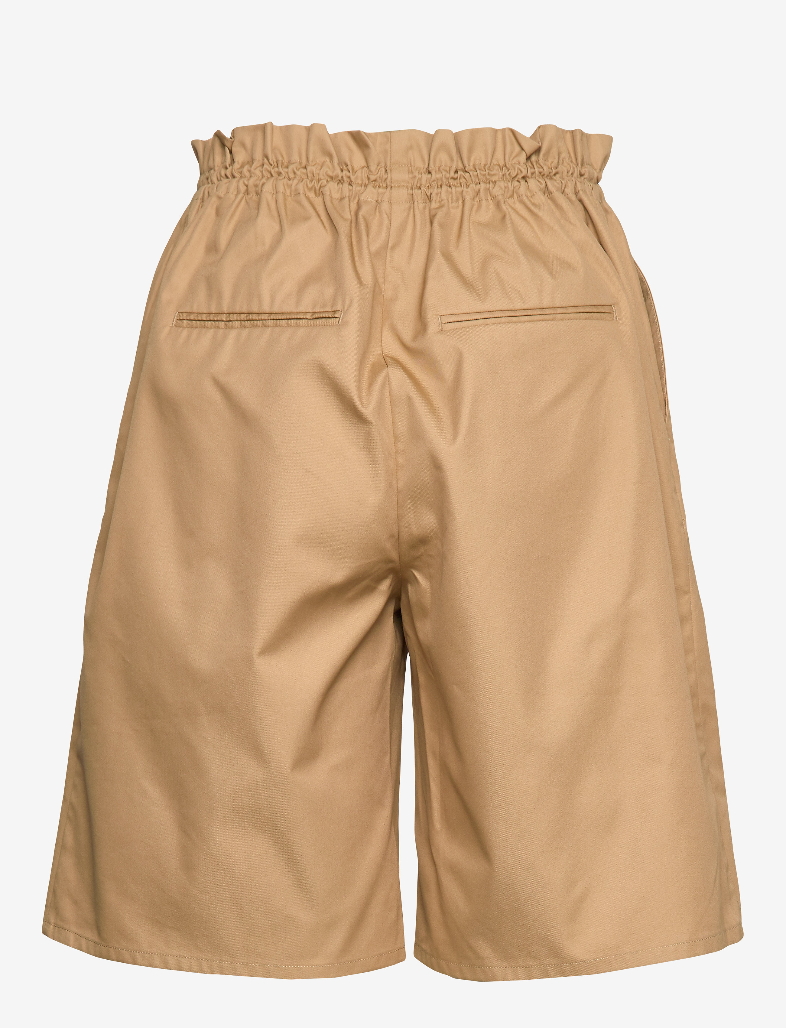 DESIGNERS, REMIX - High waist paperbag shorts - camel - 1