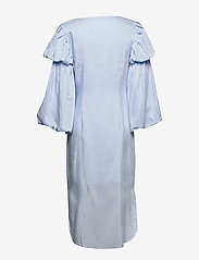 DESIGNERS, REMIX - Straight midi-length dress with voluminous sleeves - light blue - 1
