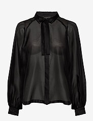 DESIGNERS, REMIX - Enola Sleeve Shirt - palaidinės ilgomis rankovėmis - black - 0