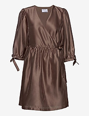 Enola Wrap Dress - TAUPE