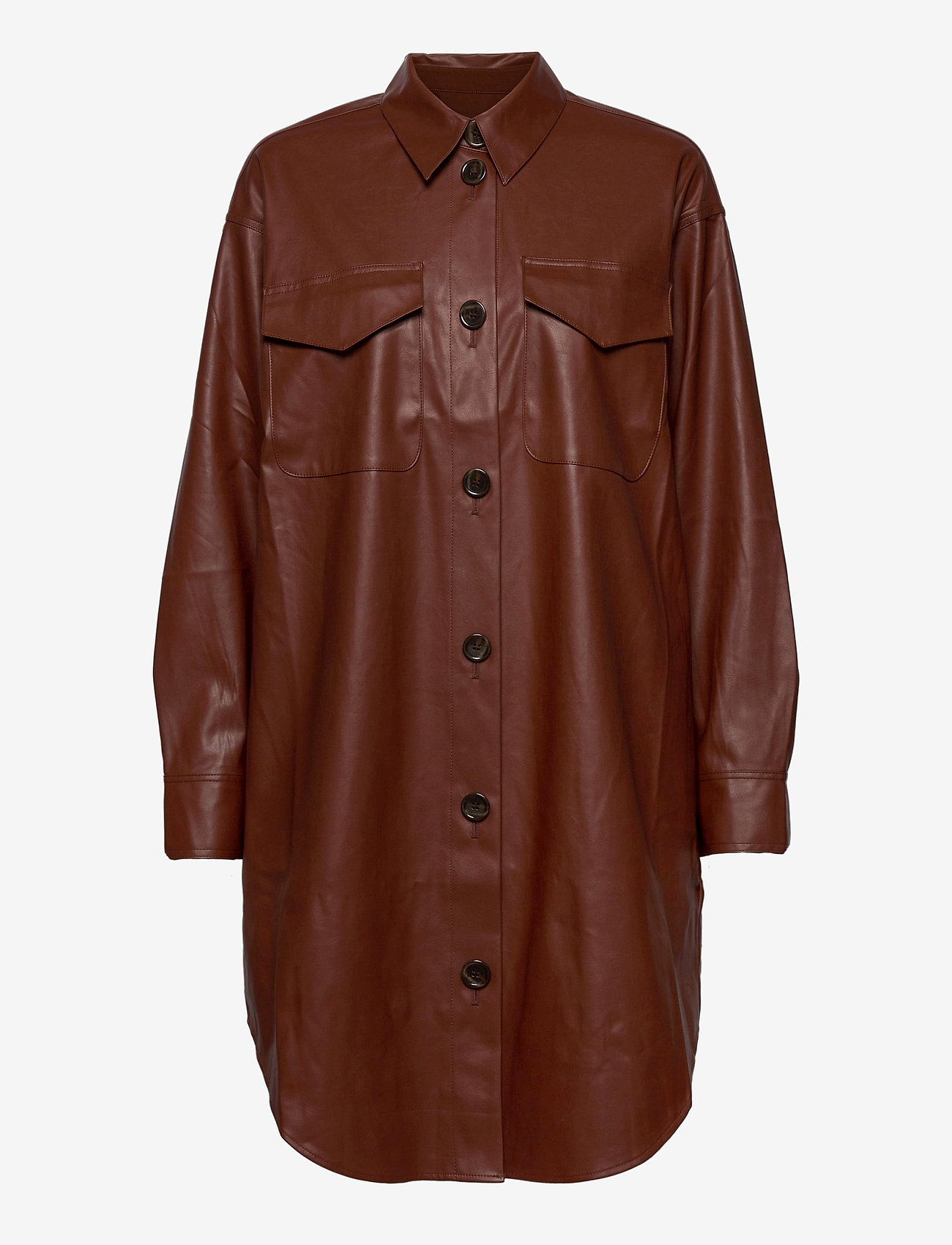 DESIGNERS, REMIX - Marie Shirt Dress - skjortklänningar - brown - 0