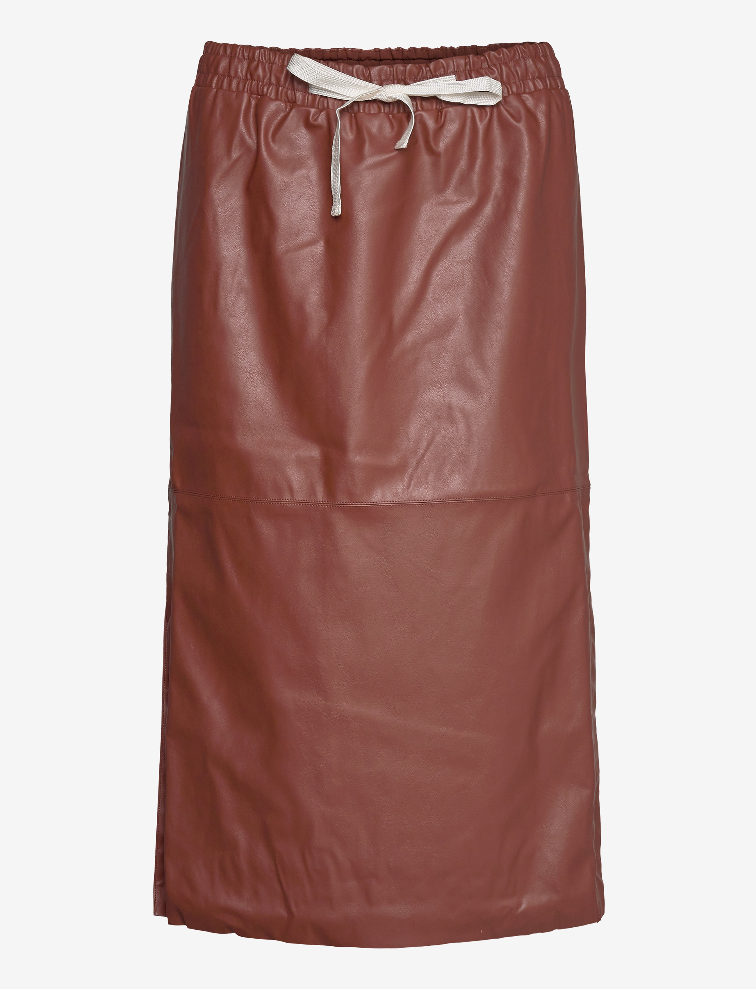 DESIGNERS, REMIX Marie Midi Skirt - Transitional Layering - BROWN / red