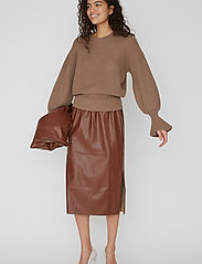 DESIGNERS, REMIX - Marie Midi Skirt - vidutinio ilgio sijonai - brown - 2