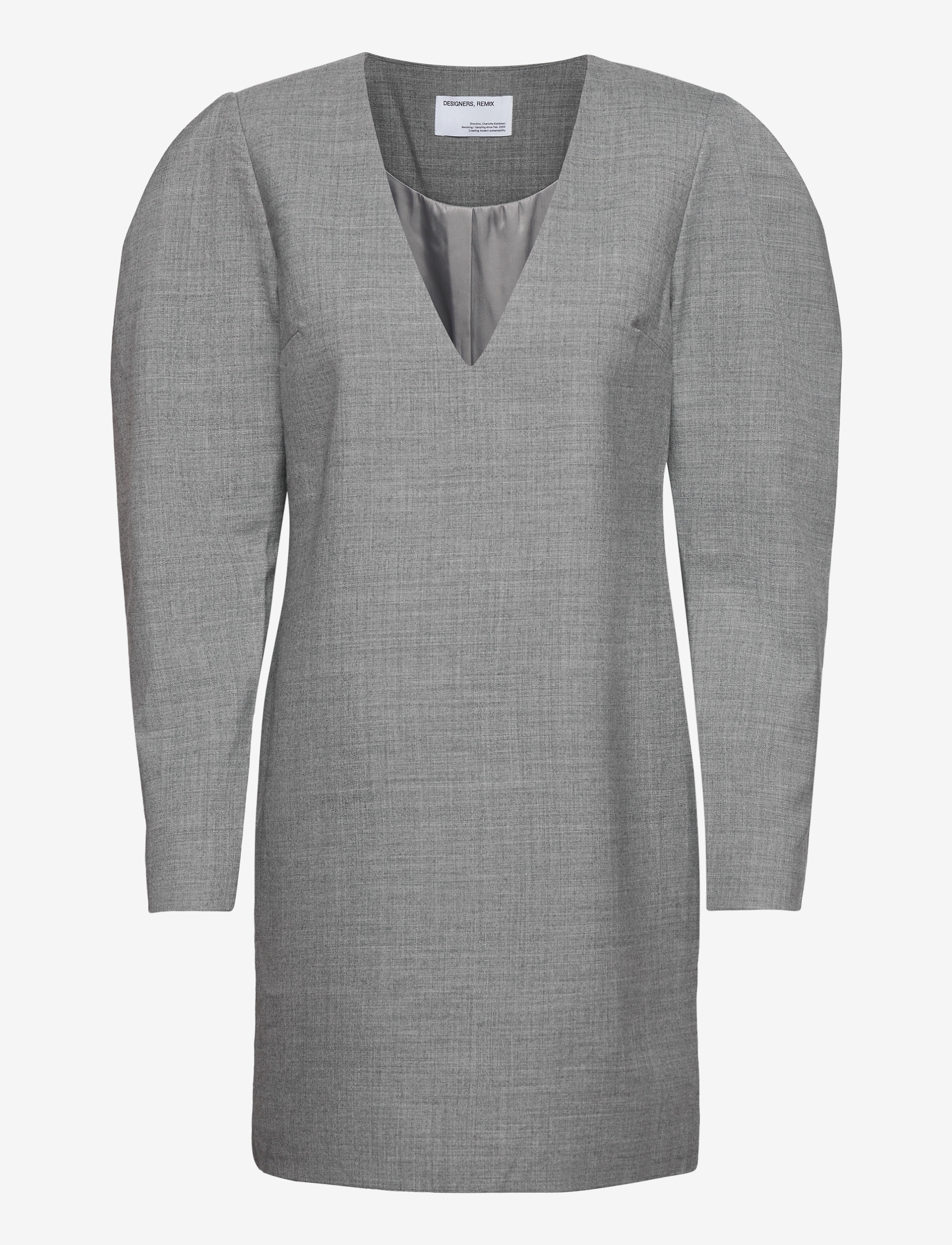DESIGNERS, REMIX Dallas V-Neck Dress - DESIGNERS, REMIX - LIGHT GREY MELANGE / grey