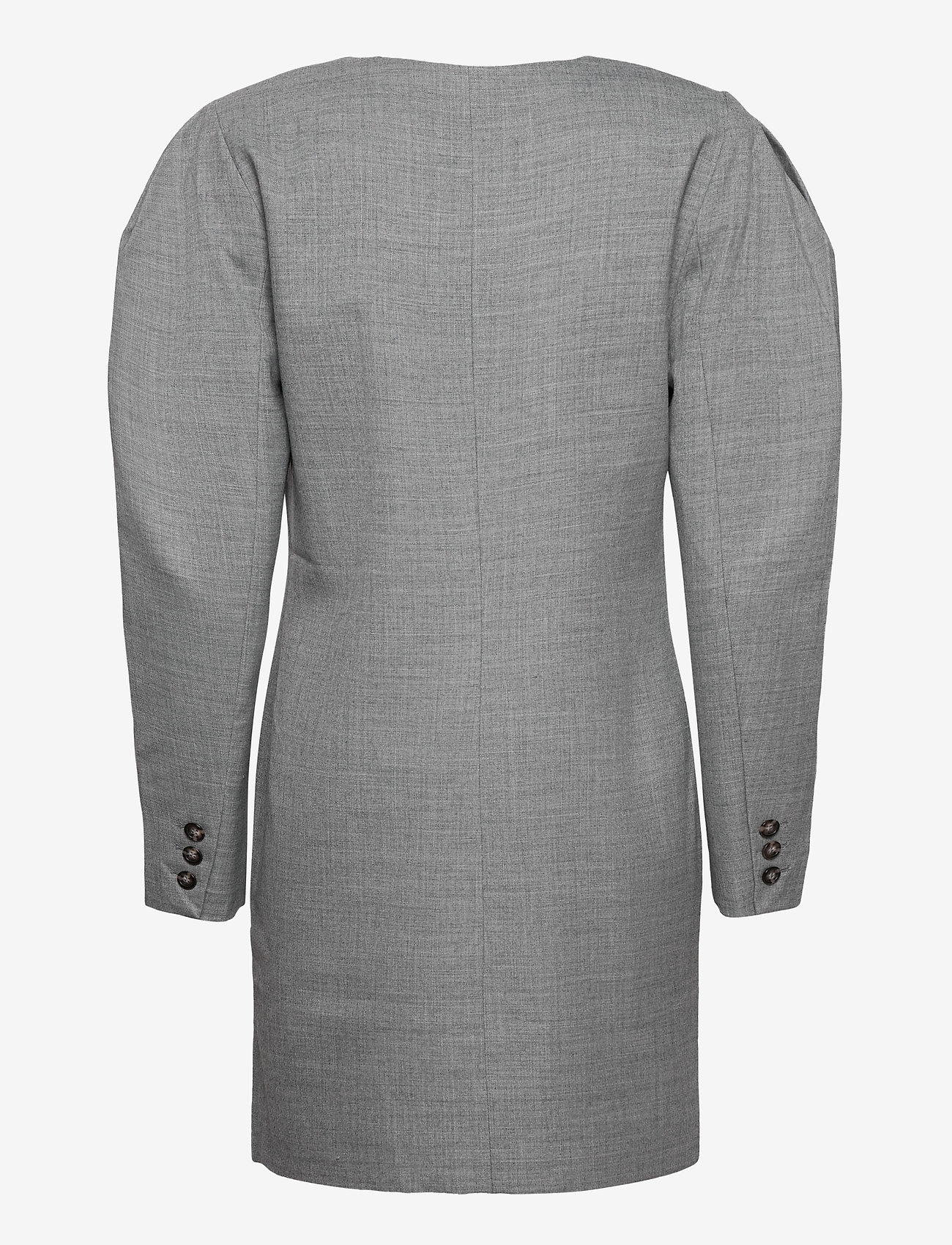 DESIGNERS, REMIX - Dallas V-Neck Dress - short dresses - light grey melange - 1