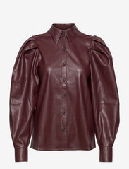 DESIGNERS, REMIX - Marie Sleeve Blouse - long-sleeved blouses - burgundy - 0