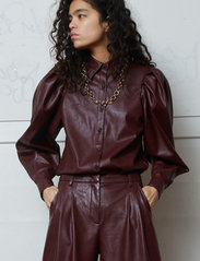 DESIGNERS, REMIX - Marie Sleeve Blouse - long-sleeved blouses - burgundy - 2