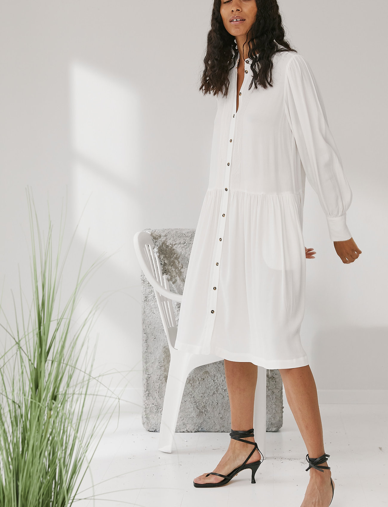 DESIGNERS, REMIX Eliza Sleeve Dress - Särkkleidid - CREAM / cream