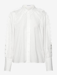 DESIGNERS, REMIX - Sandra Scallop Blouse - long-sleeved blouses - cream - 0