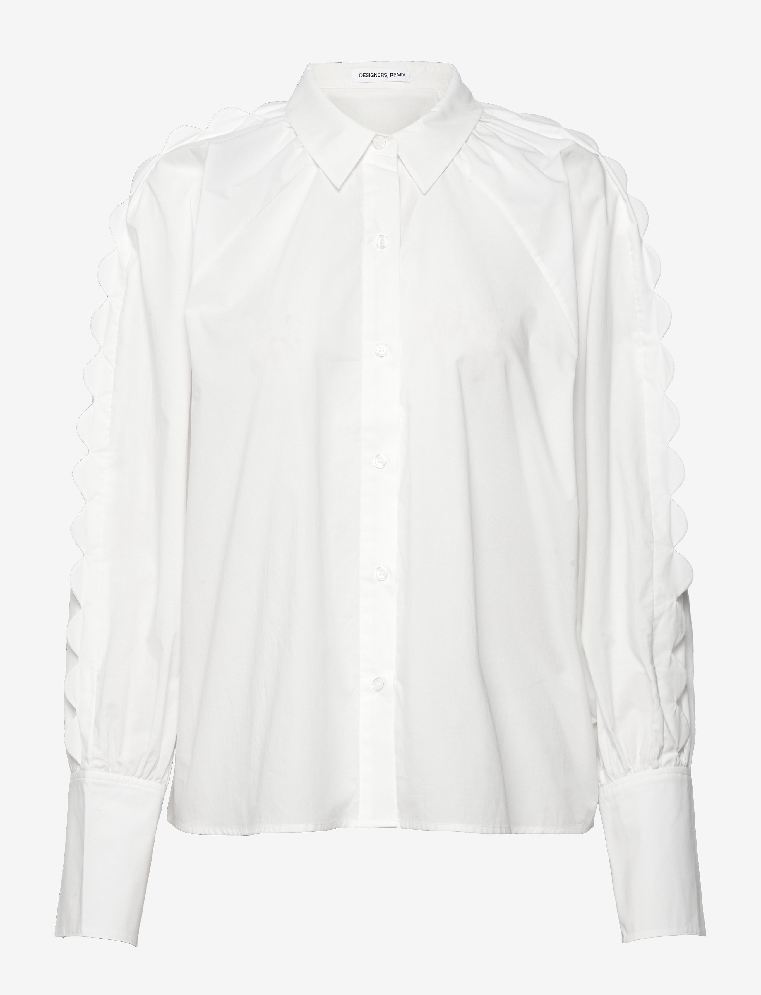 DESIGNERS, REMIX Sandra Scallop Blouse - DESIGNERS, REMIX - CREAM / white