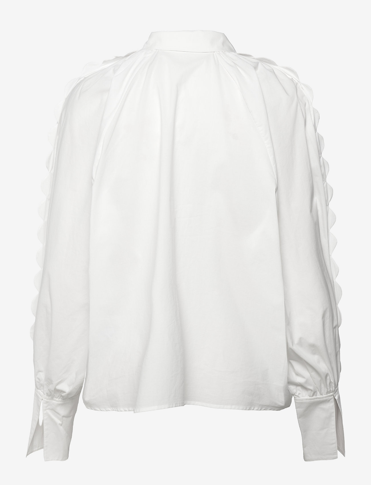 DESIGNERS, REMIX - Sandra Scallop Blouse - long-sleeved blouses - cream - 1