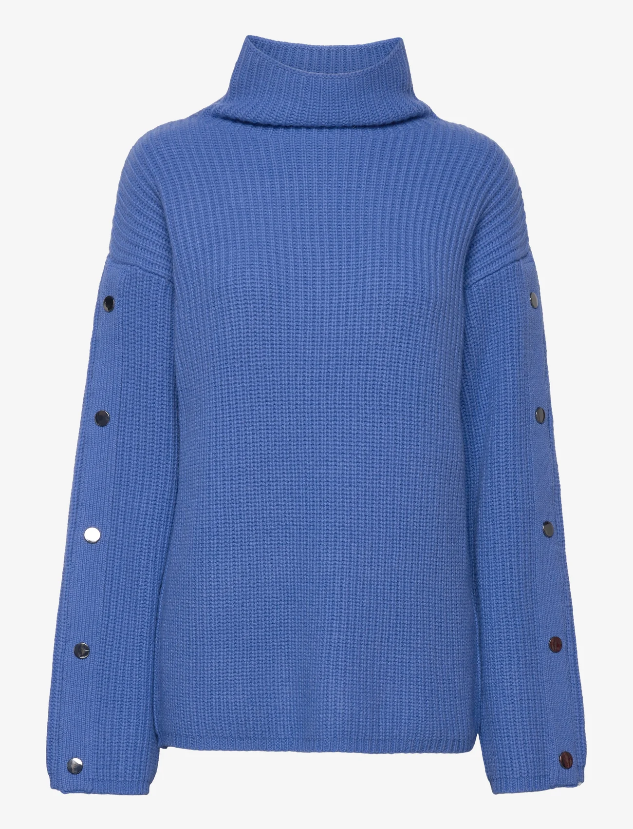 DESIGNERS, REMIX - Molina Button Sweater - megztiniai su aukšta apykakle - neon blue - 0