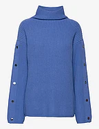 Molina Button Sweater - NEON BLUE