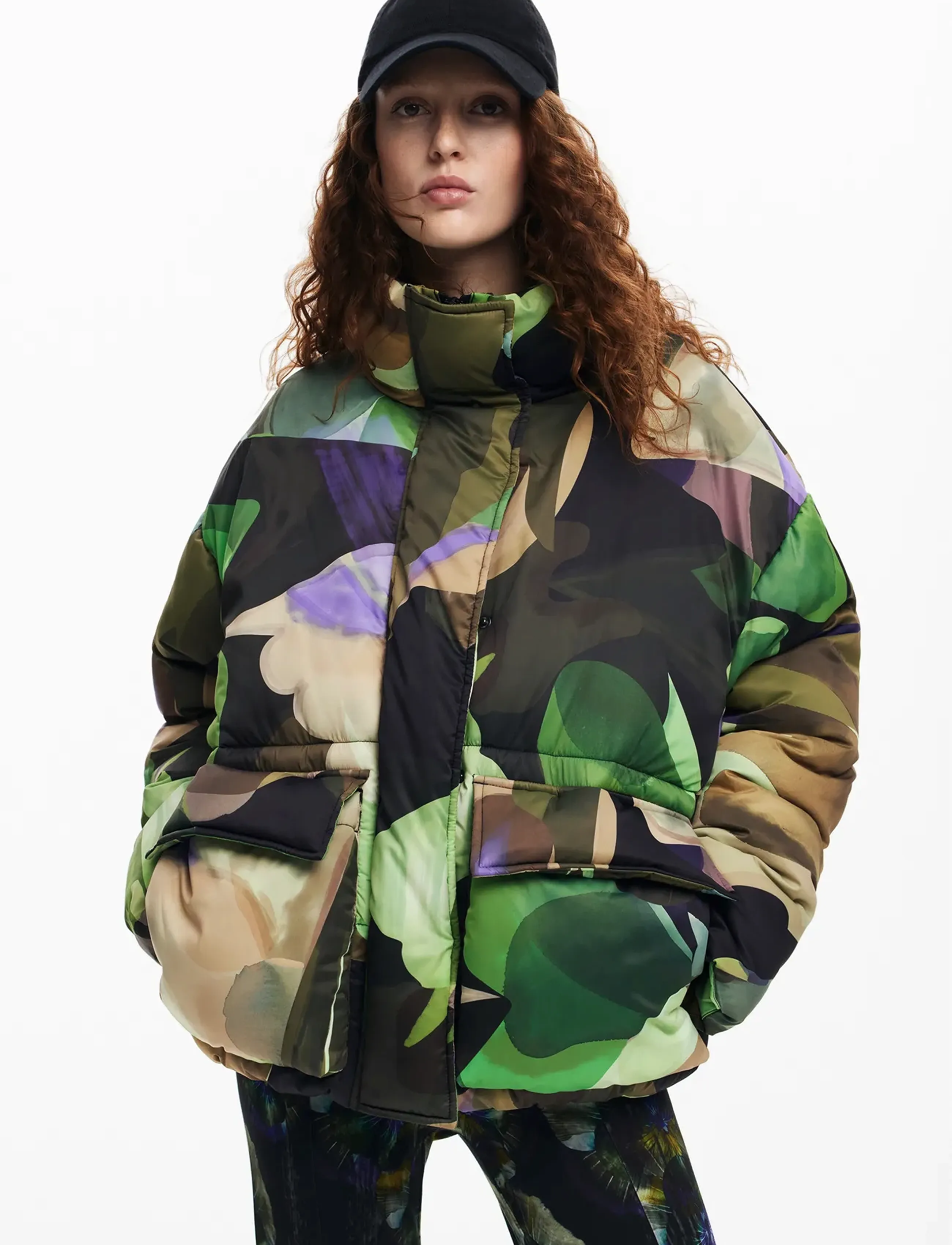 Desigual PADDED AALBORG LACROIX - Striukės ir paltai - 4092 KAKI / khaki/green