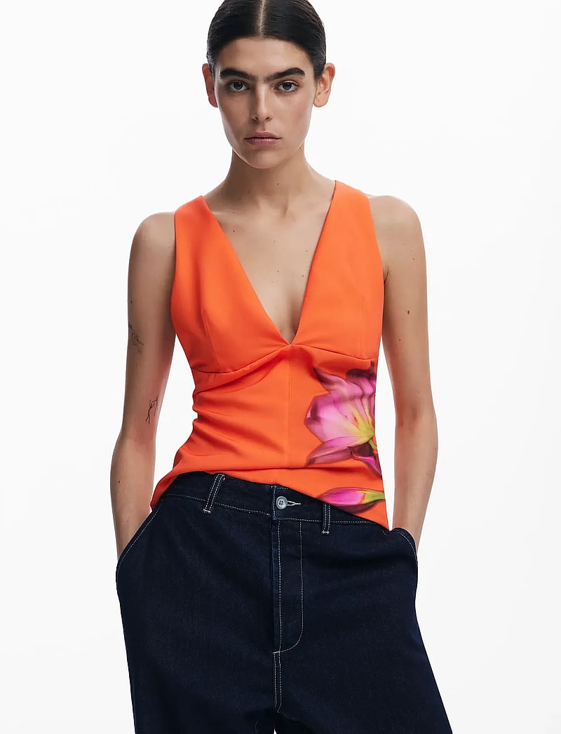 Desigual - FOBOS - tanktops - orange - 0