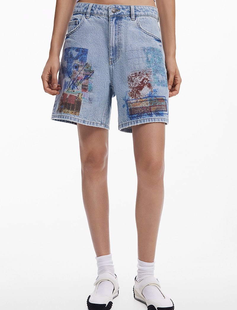 Desigual - INIDAN - jeansshorts - blue - 0