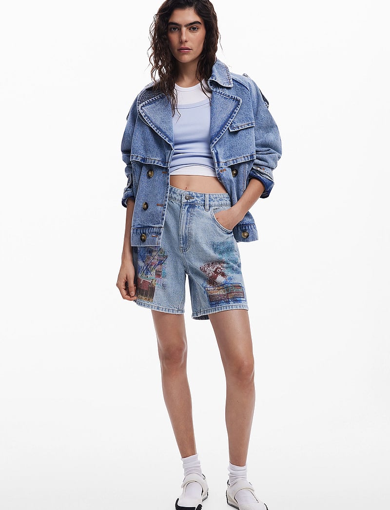 Desigual - INIDAN - jeansshorts - blue - 4