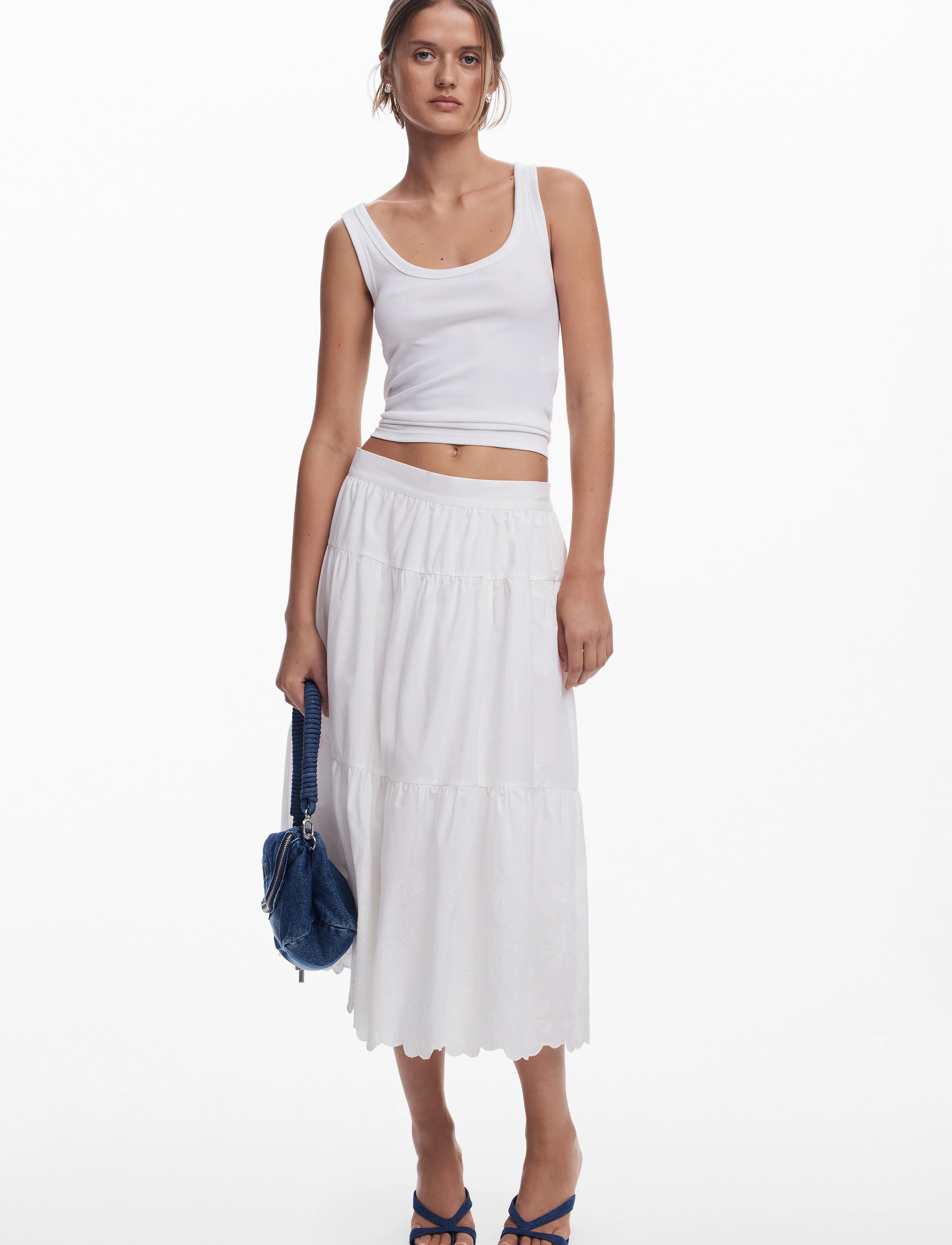 Desigual - TOLSTOI - midi skirts - white - 4