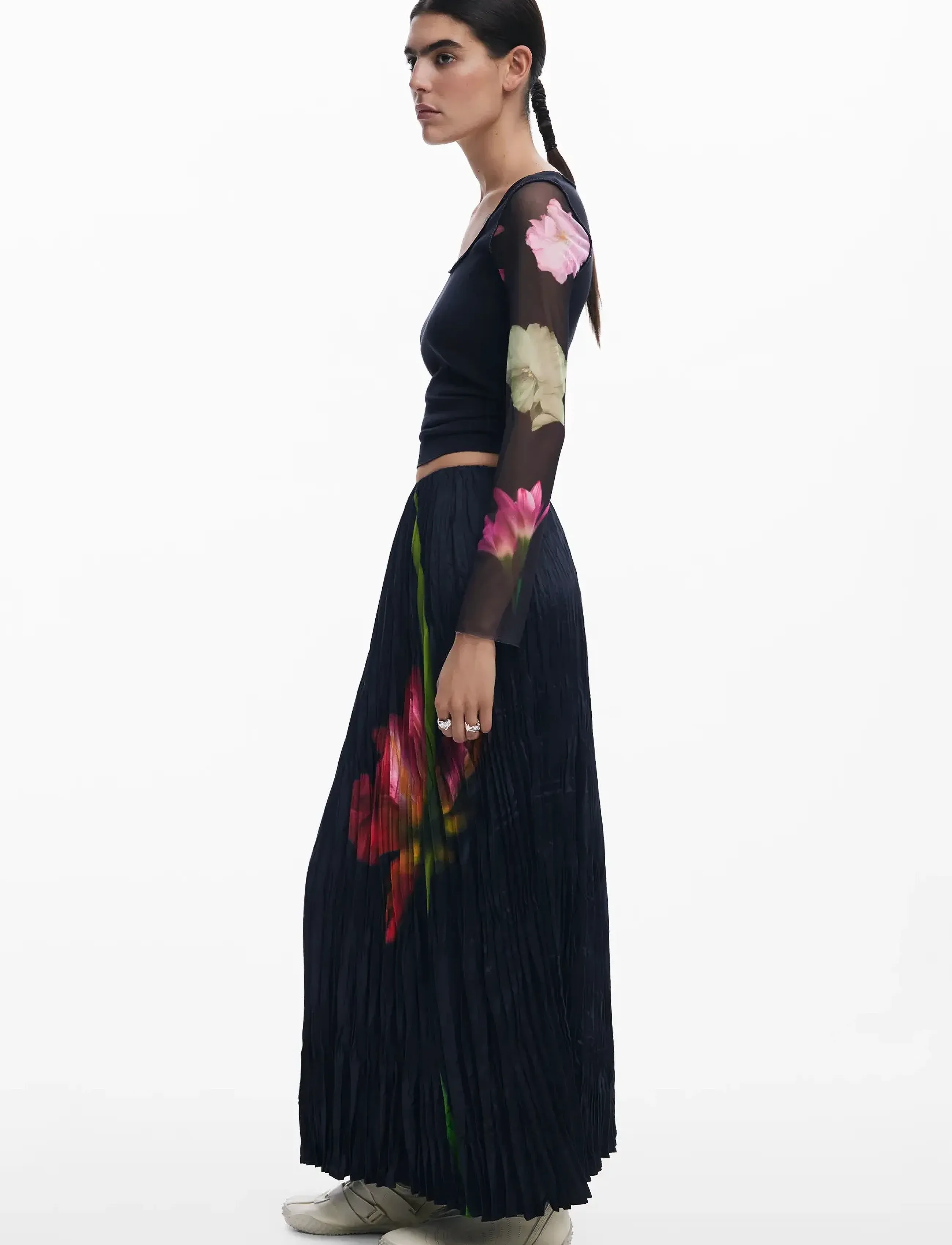 Desigual - FOLLET - plisserade kjolar - black - 4
