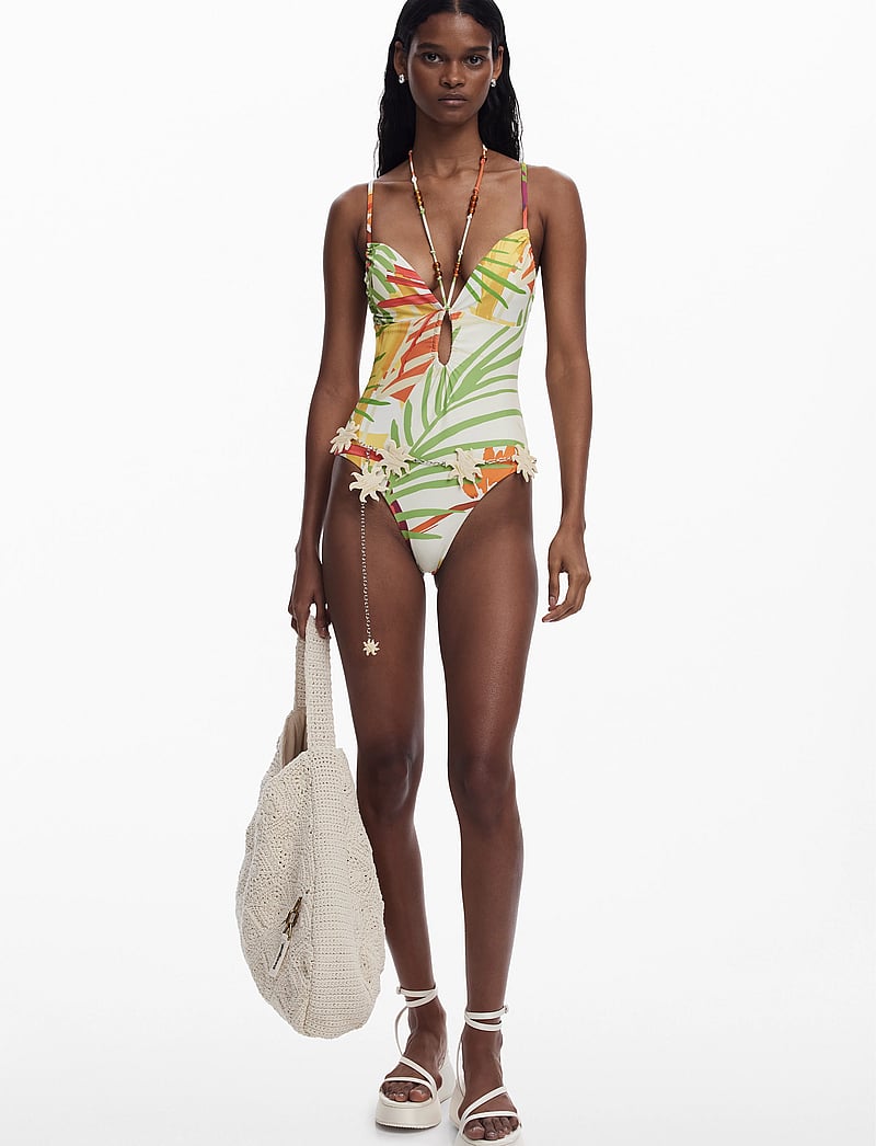 Desigual - BELICE TROPI ONE P. - badedragter - cream - 5