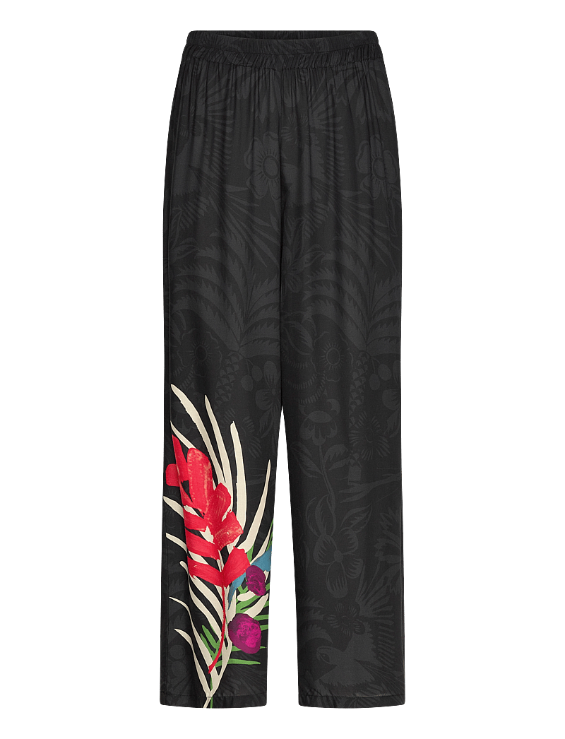 Desigual - COLIBRÍ PANT - hosen mit weitem bein - black - 1