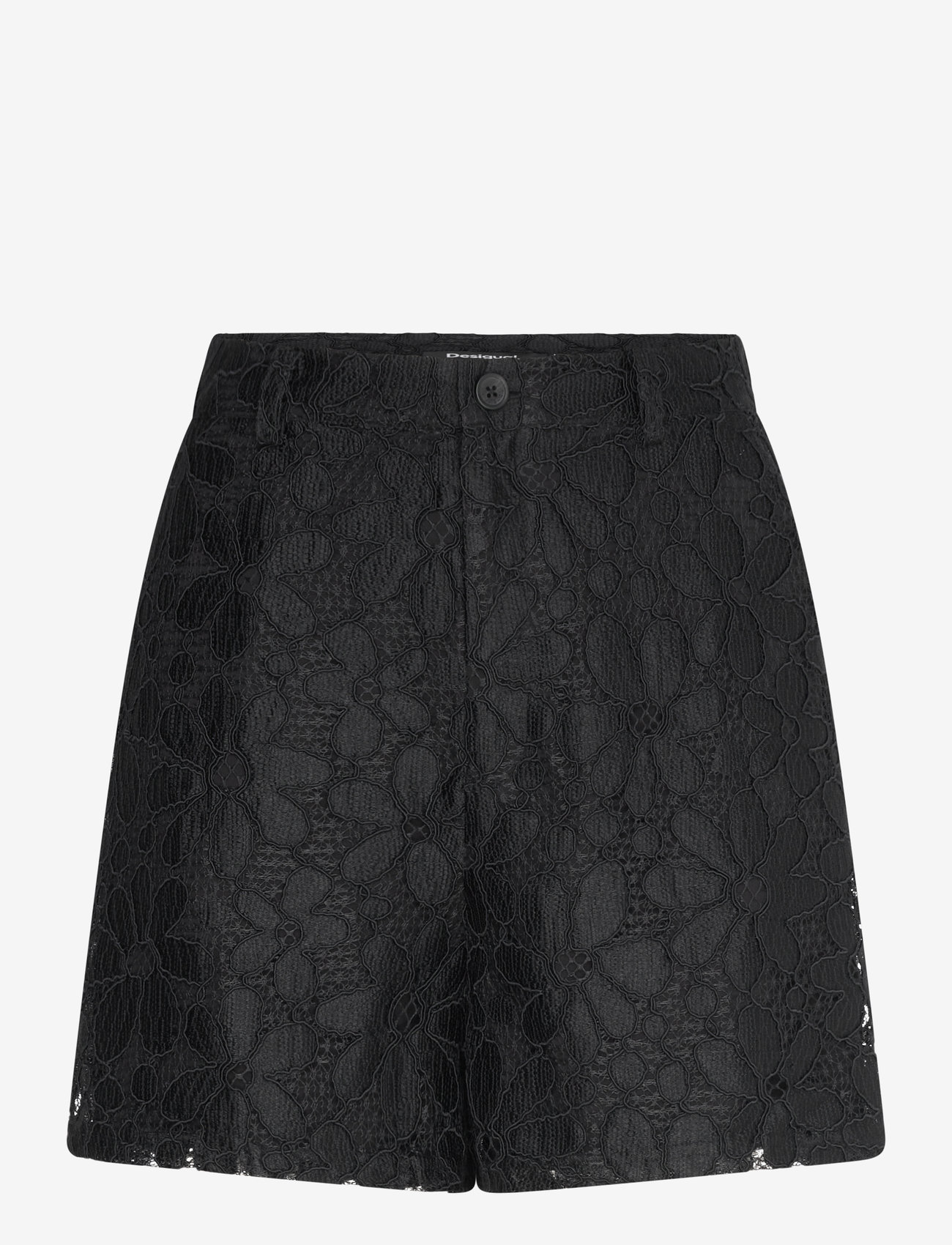 Desigual - SHORT LACE - lühikesed vabaajapüksid - black - 0