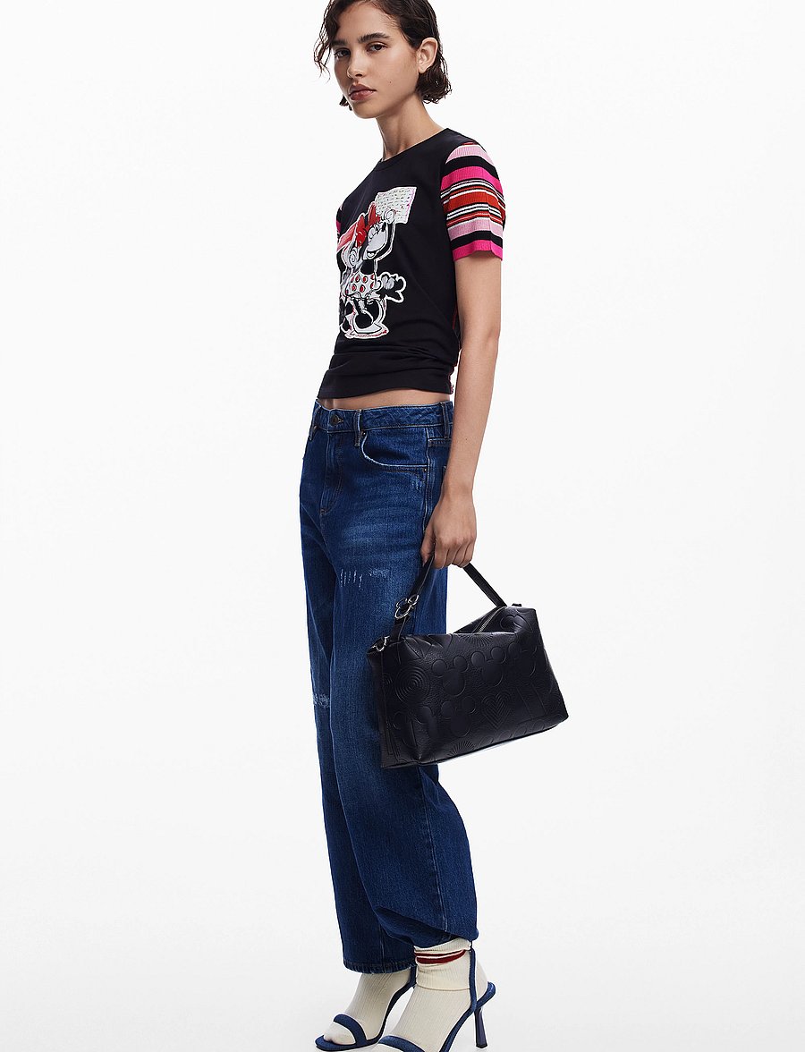Desigual - MINNIE - t-shirts - black - 4