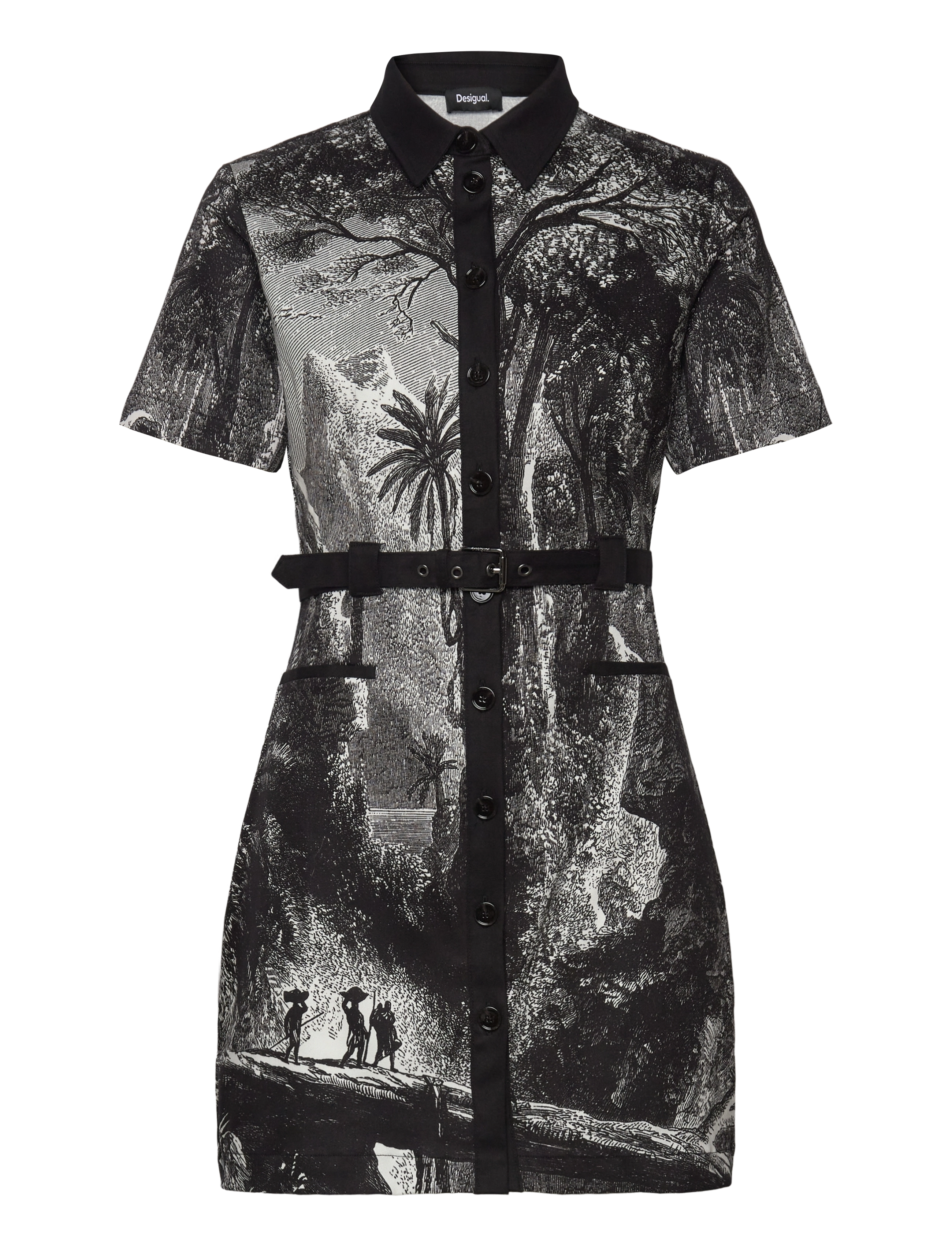 Desigual - TROPICLITOGRAPHYLA - hemdkleider - black - 1