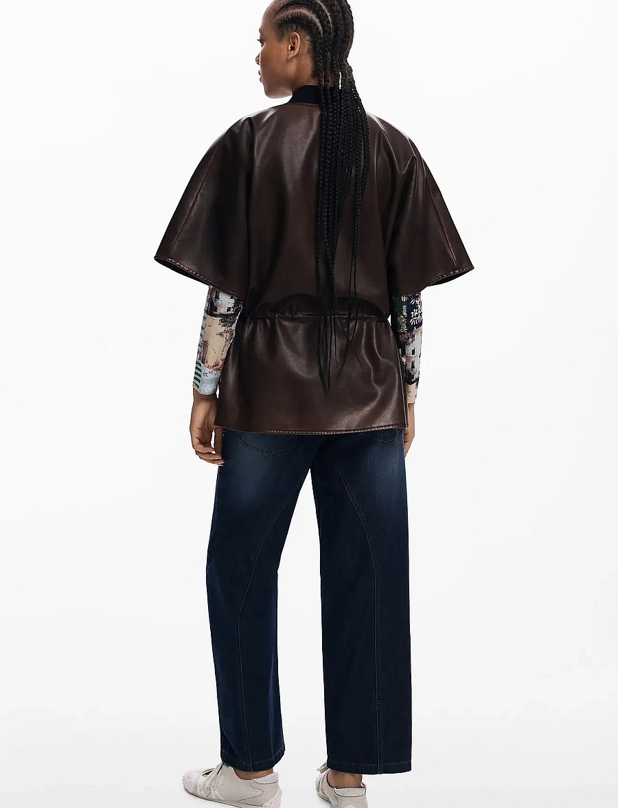 Desigual - PONCHO RICHMOND BU - lederjacken - 6075 camel oscuro - 3