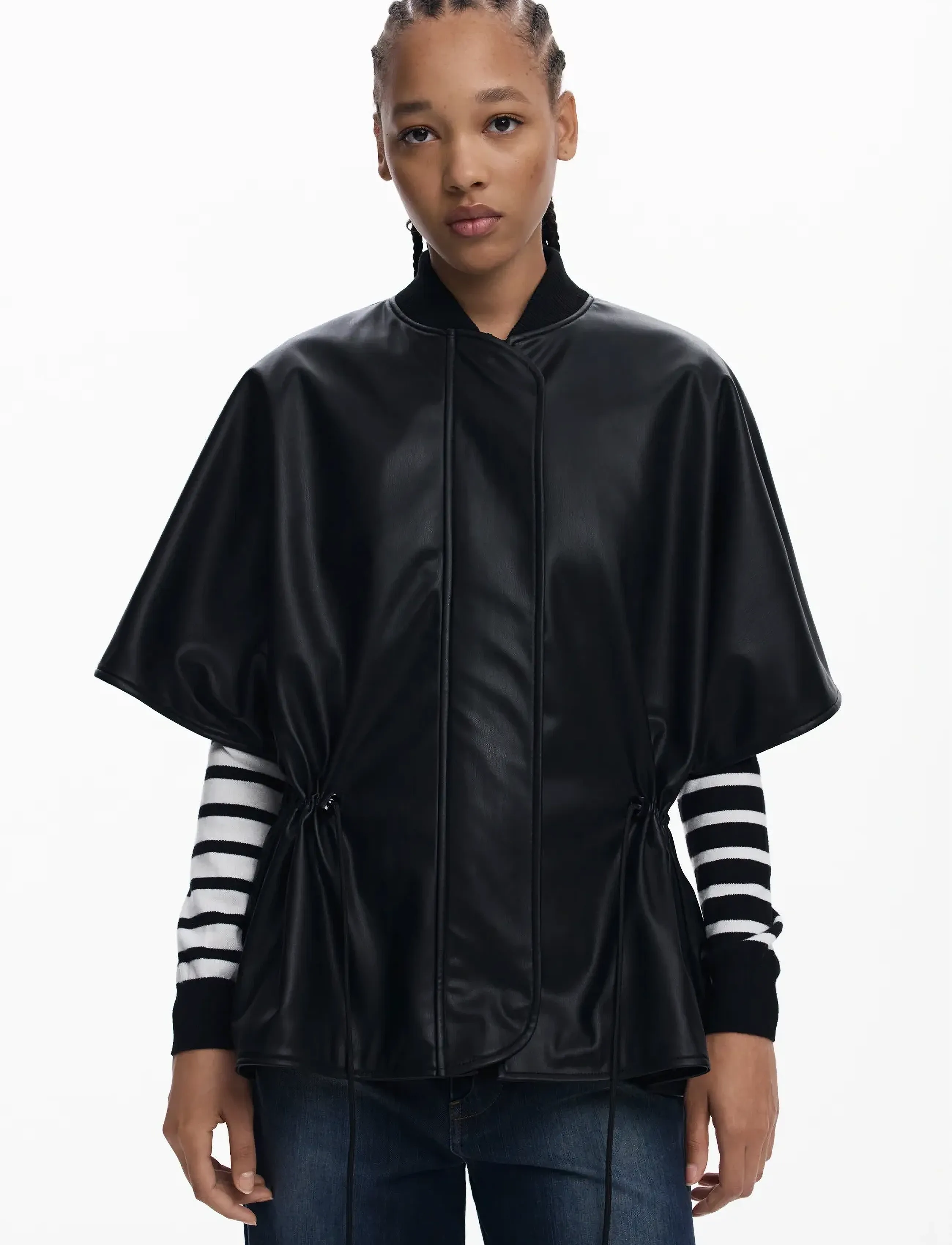 Desigual PONCHO REVIVAL RICHMOND - Tøj - BLACK / black