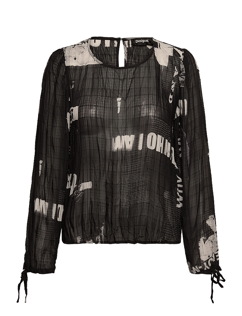 Desigual - BREAKING NEWS - langærmede bluser - black - 0