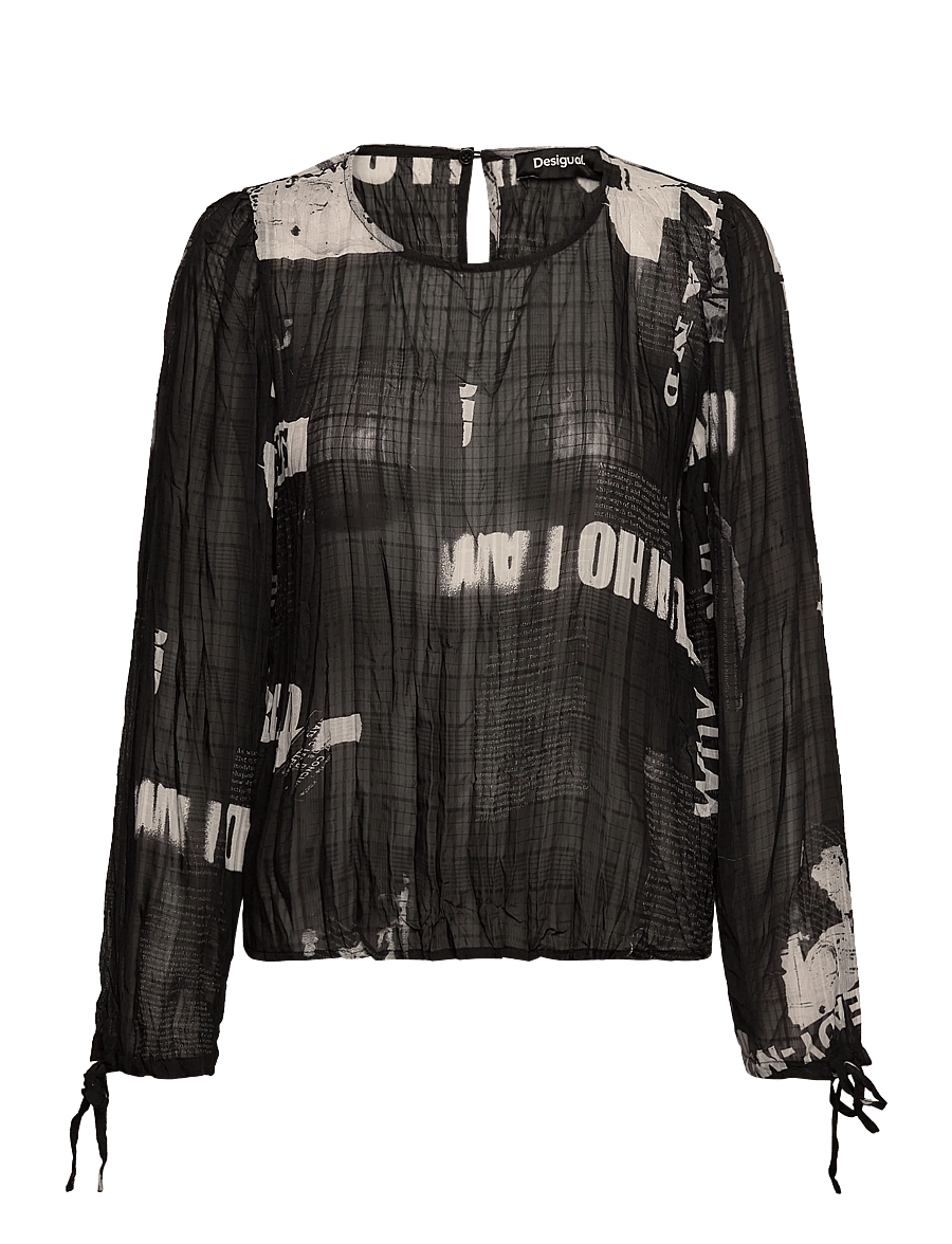 Desigual - BREAKING NEWS - långärmade blusar - black - 0