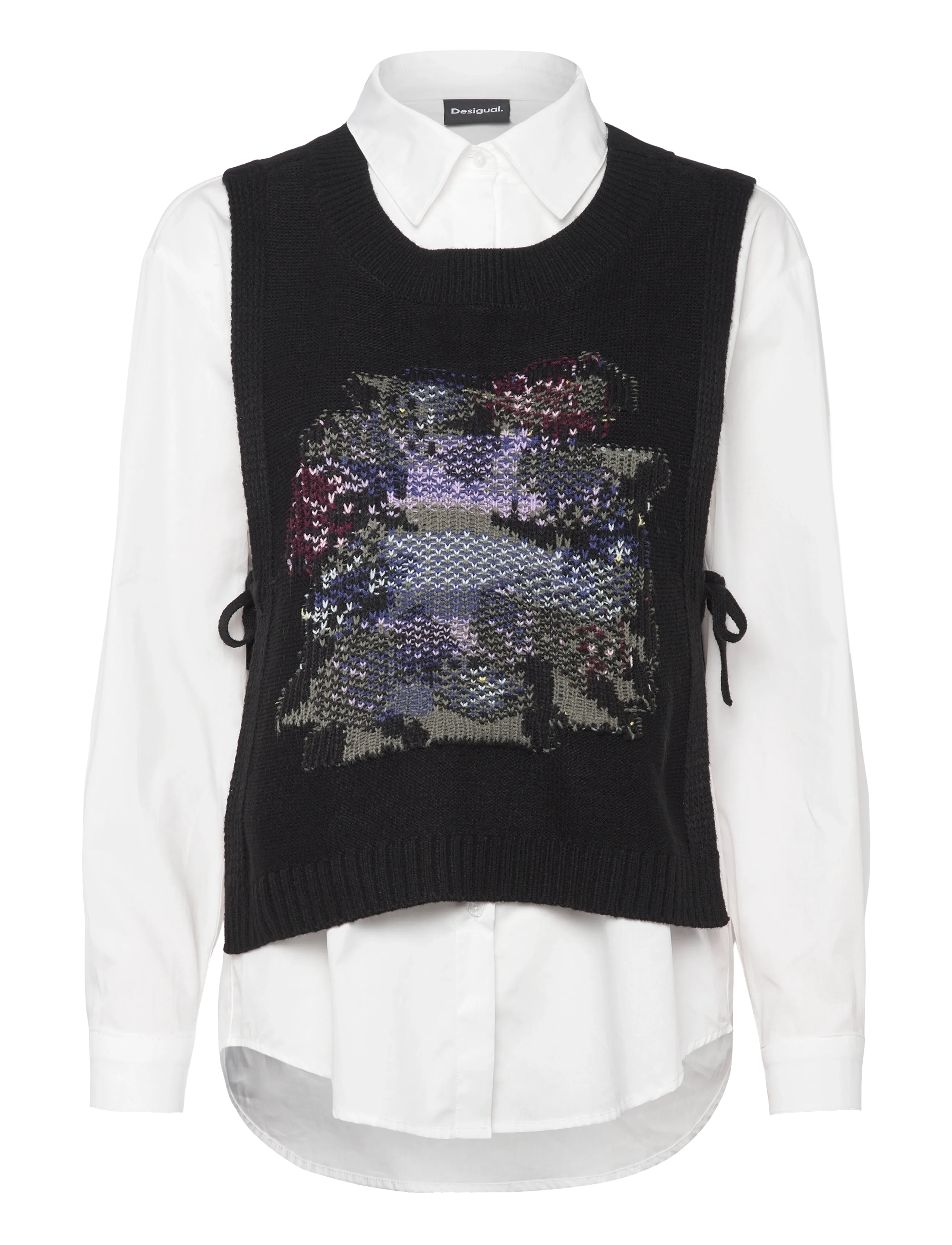 Desigual Chaleco, L, White, Skjorter > Langærmede, Dame