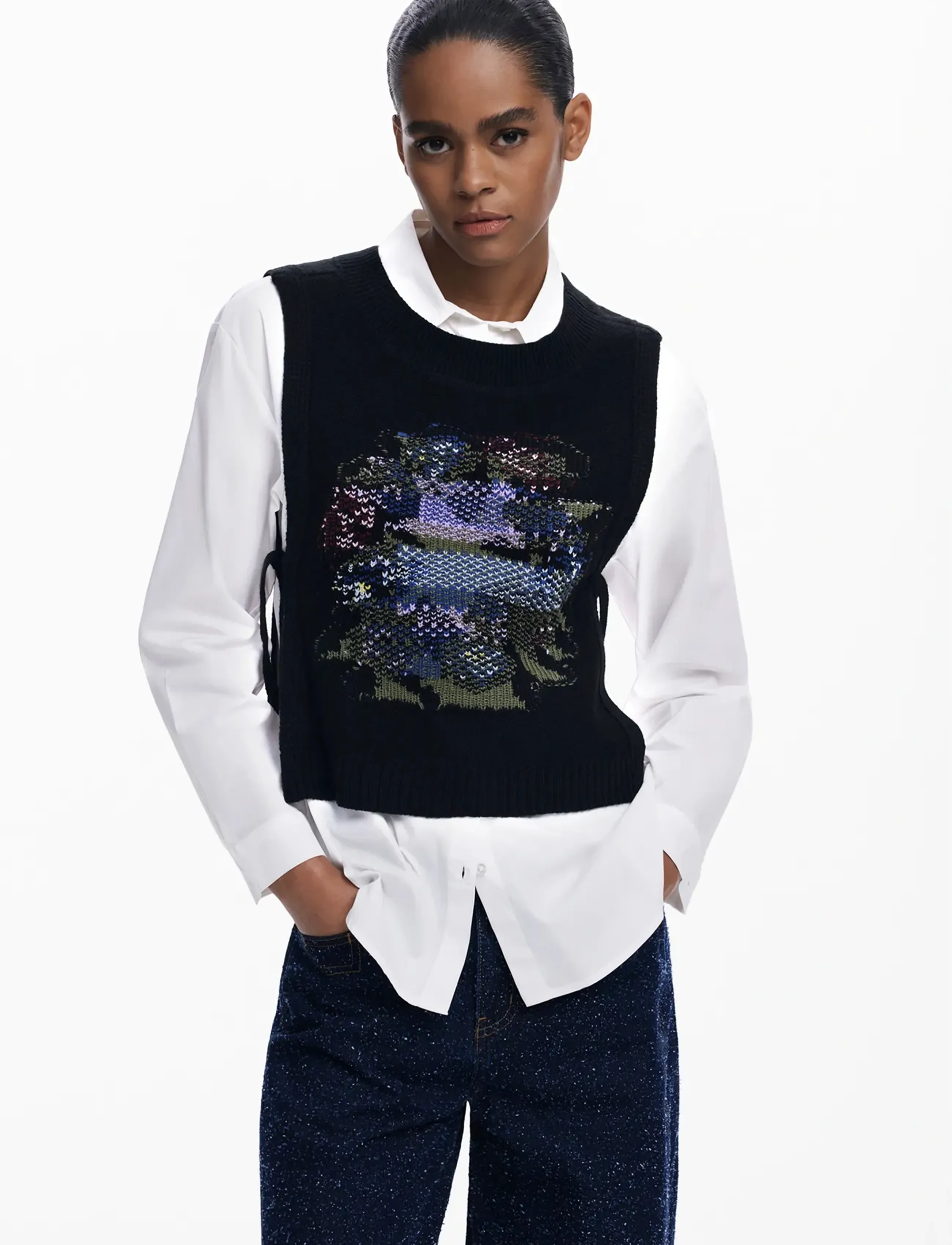 Desigual CHALECO - Hemden - WHITE / white