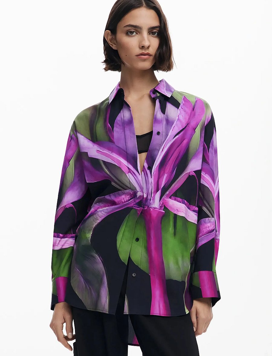 Desigual - ORQUIDEA - džinsiniai marškiniai - 3175 fuchsia purple - 0