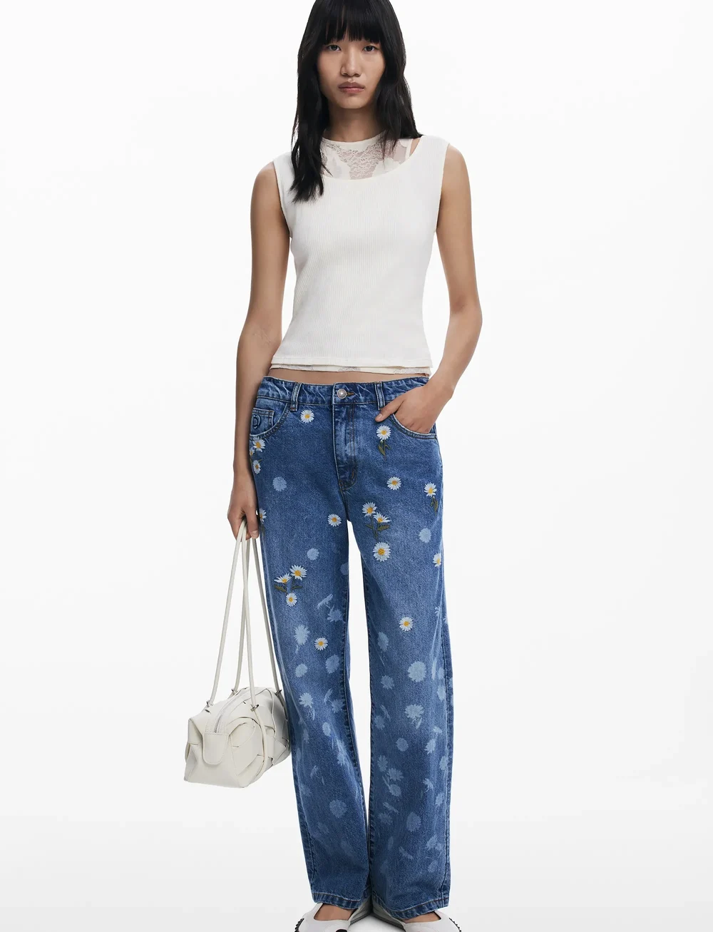Desigual - DAISYS - brede jeans - blue - 4