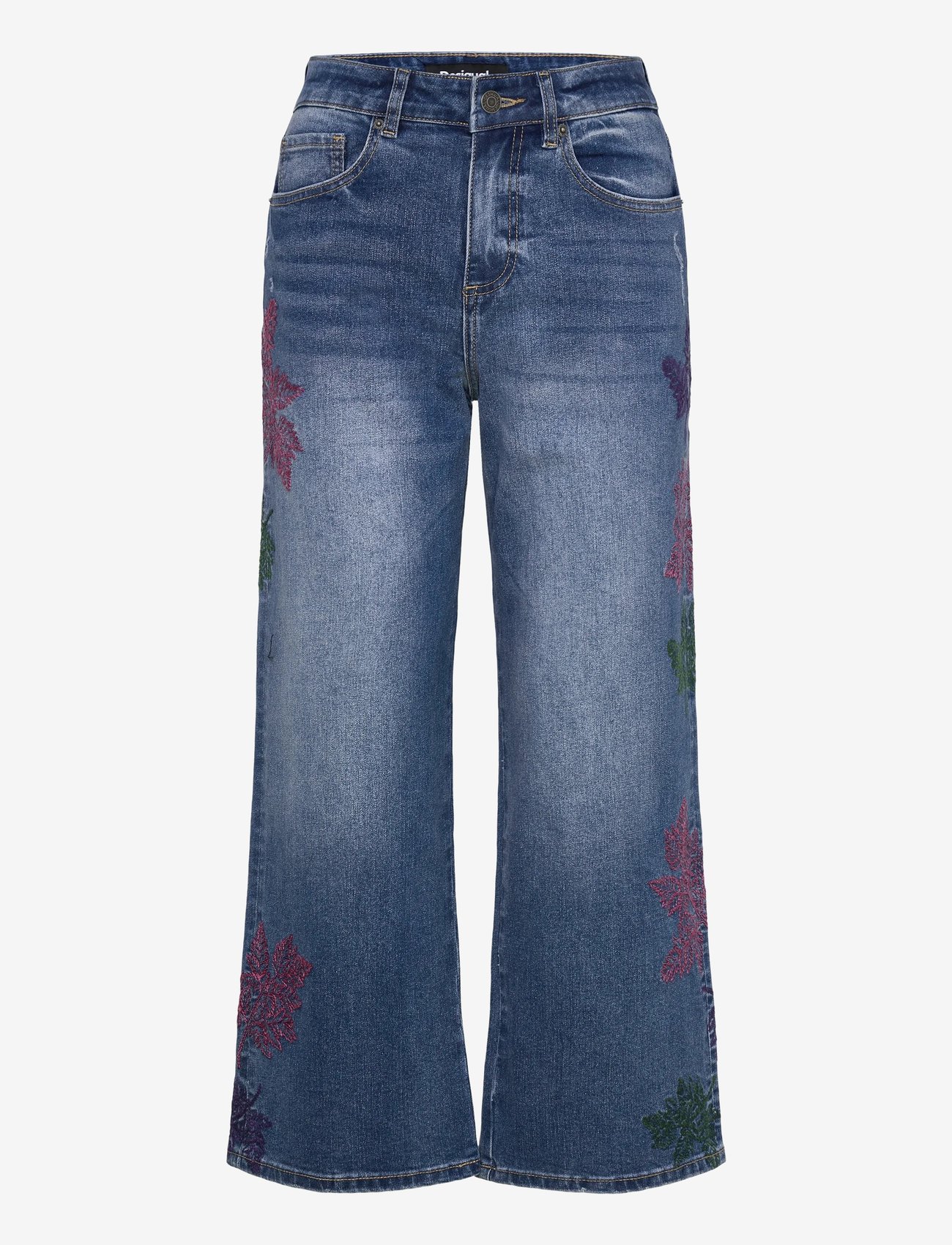 Desigual - BOTANI - hosen mit weitem bein - blue - 0