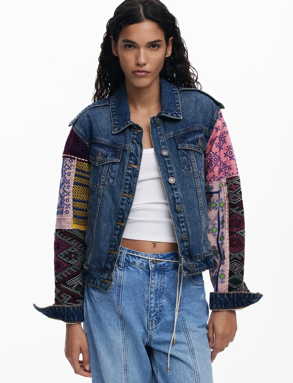 Desigual - ETNIC - jeansjackor - blue - 0