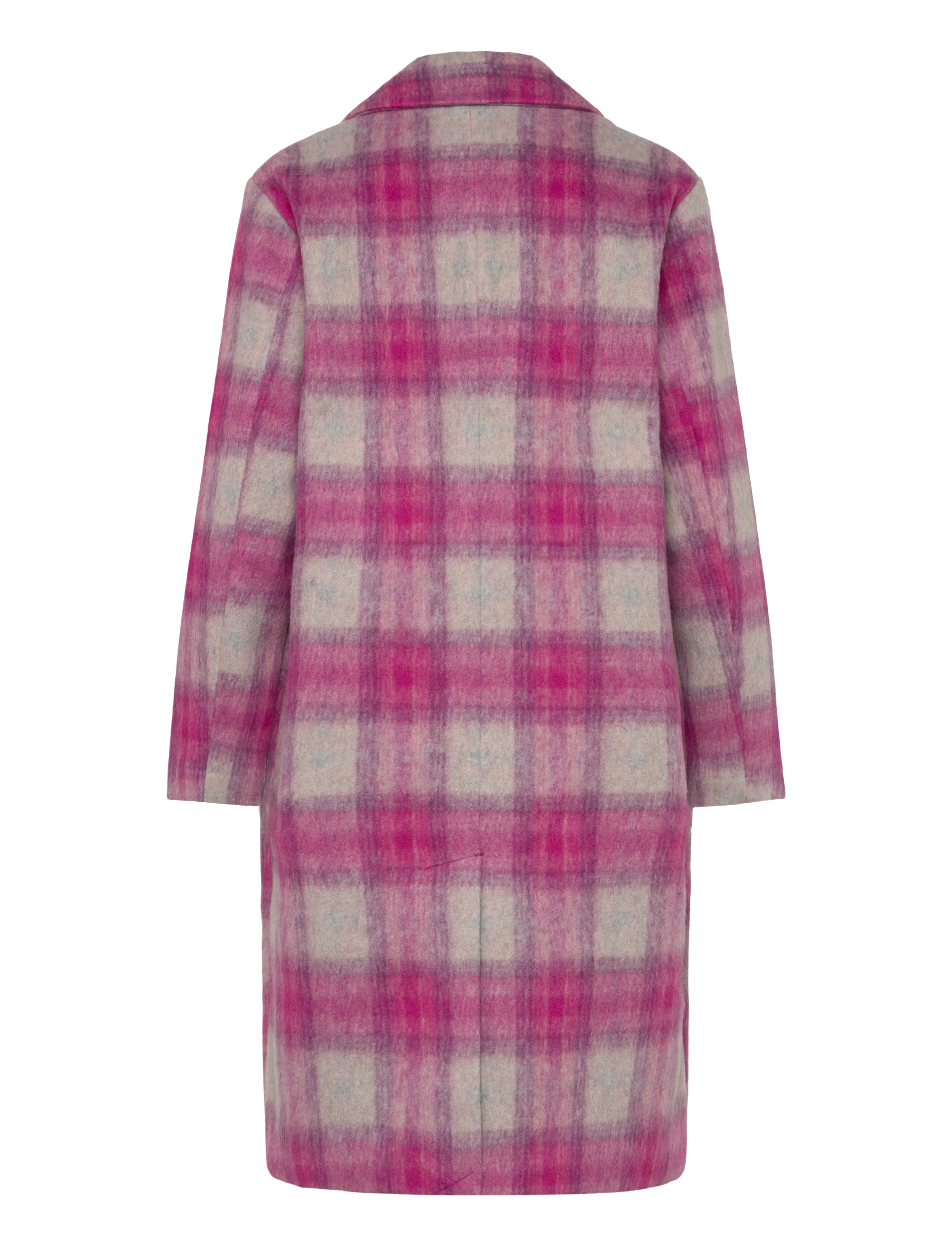 Desigual - COAT PINKCHECK - wollmäntel - 3033 rosa fluor - 2