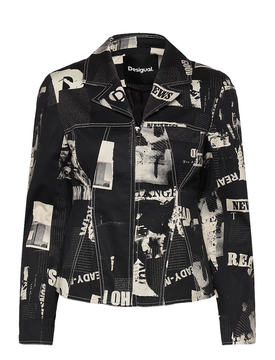 Desigual - BLAZER NEWSPAPER B - einreihige blazer - 2006 gris oscuro - 1