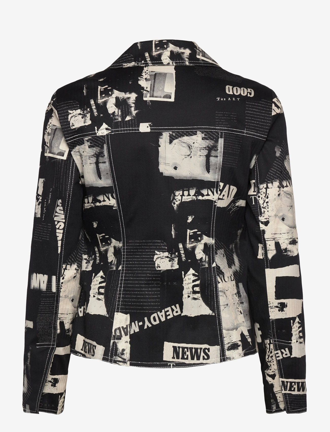 Desigual - BLAZER NEWSPAPER BL - einreihige blazer - 2006 gris oscuro - 2