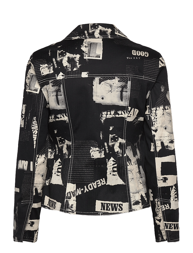 Desigual - BLAZER NEWSPAPER BL - einreihige blazer - 2006 gris oscuro - 2