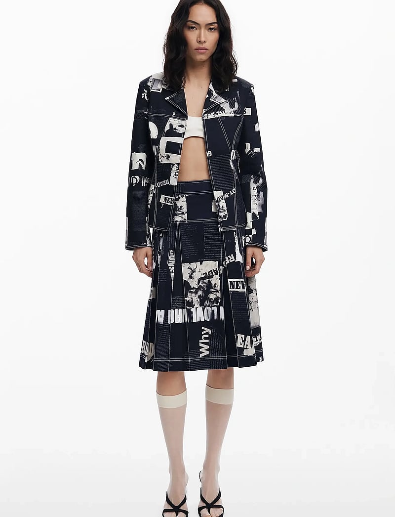 Desigual - BLAZER NEWSPAPER BL - einreihige blazer - 2006 gris oscuro - 4