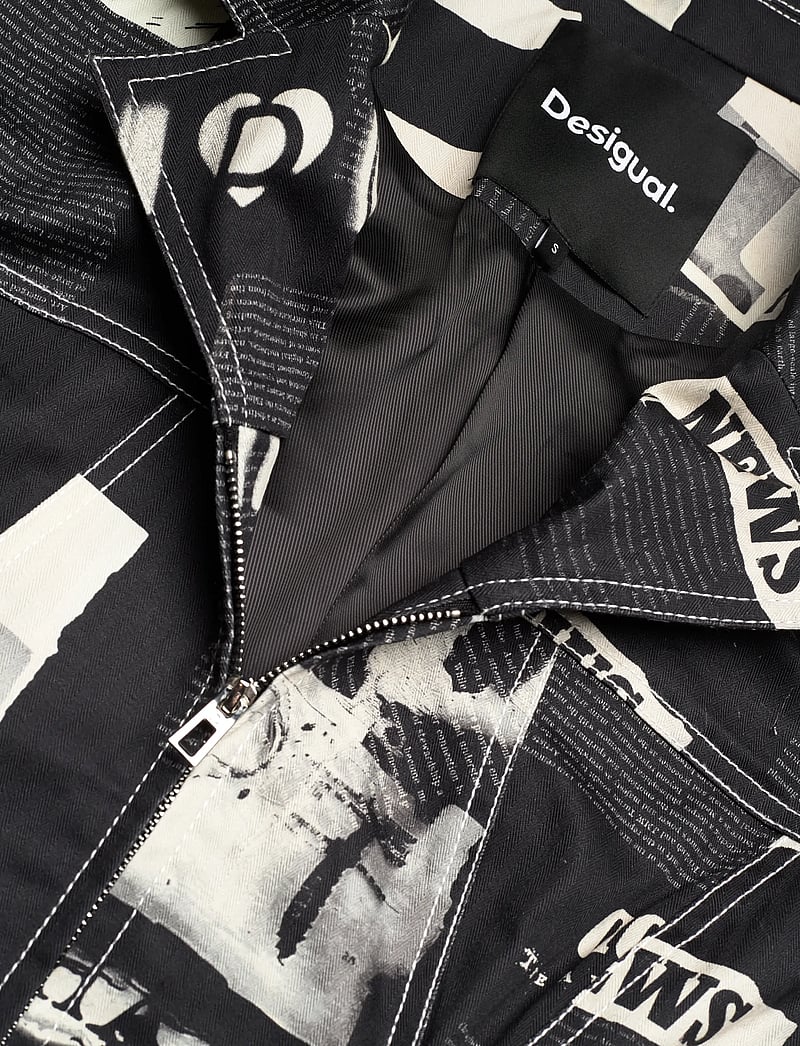 Desigual - BLAZER NEWSPAPER BL - einreihige blazer - 2006 gris oscuro - 5