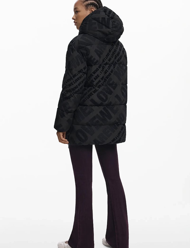 Desigual - PADDED CADERA FLOCK - voodriga mantlid - black - 5