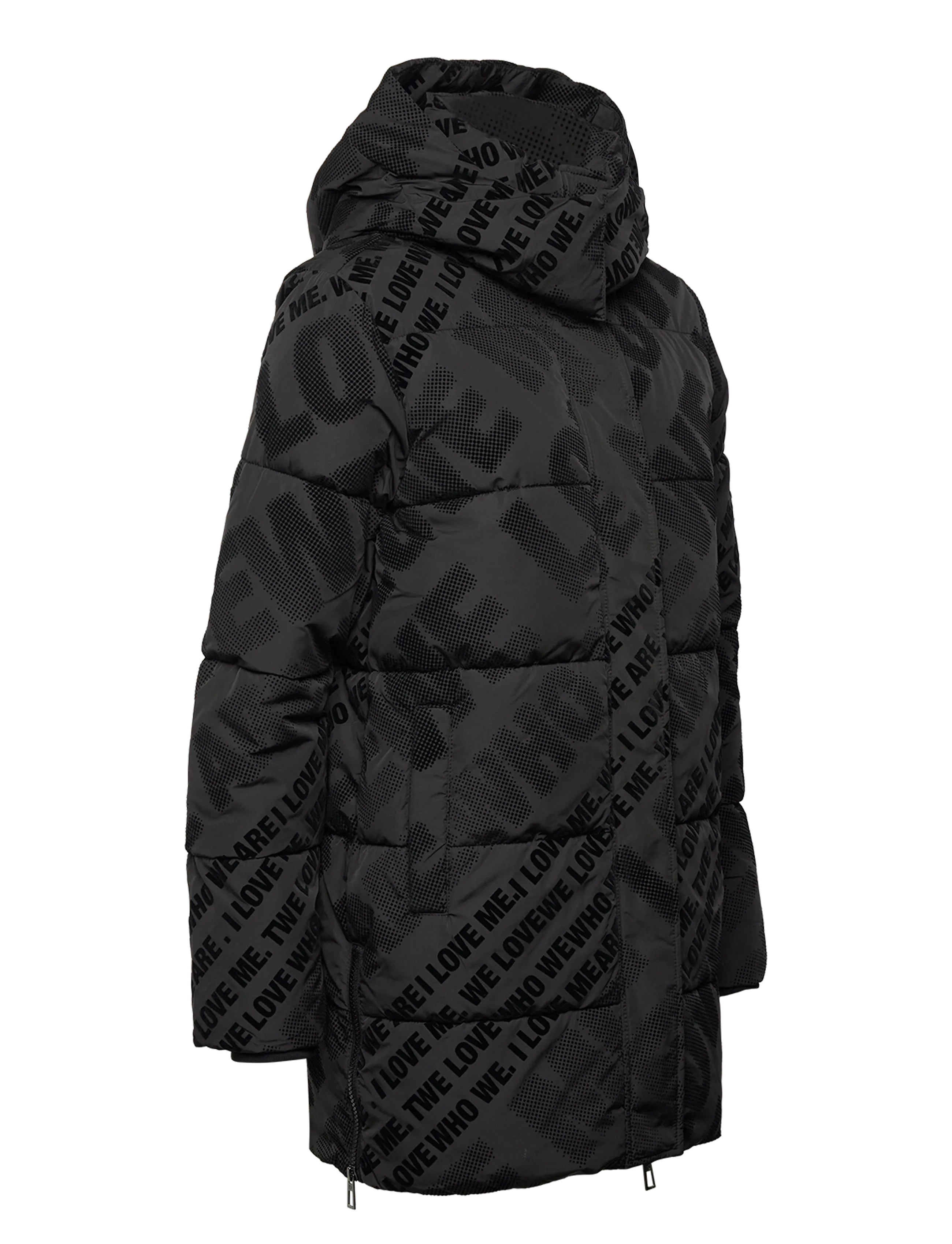 Desigual - PADDED CADERA FLOCK - sulejoped ja voodriga joped - black - 3