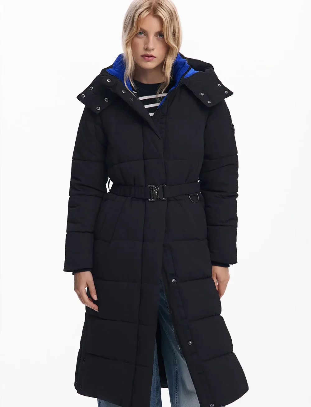 Desigual - PADDED EXTRA CINTURON2 - dunkappor - black - 0